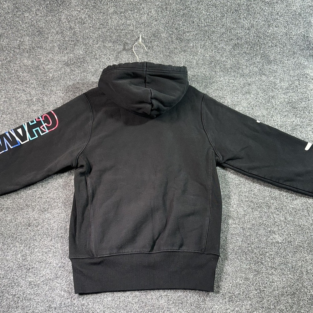 Champion Reverse Weave Hoodie Men's Small Black Fleece Sweatshirt Vintage Y2K - Picture 3 of 9